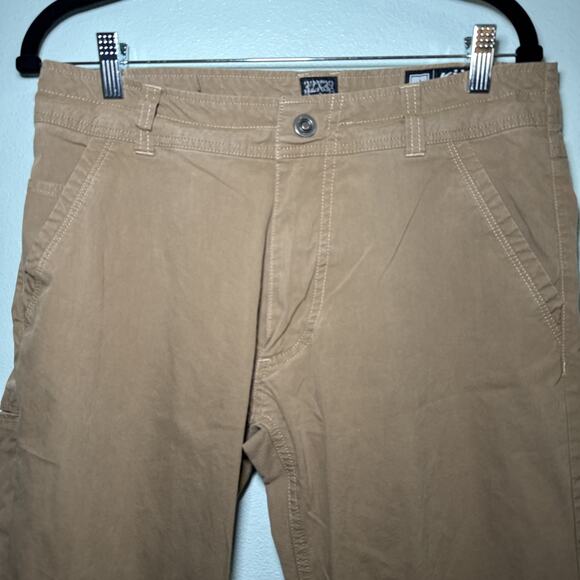 KUHL Legendary Pants Mens 32x32 Slax Tan Khaki Outdoor Slacks Gorpcore - Picture 5 of 7